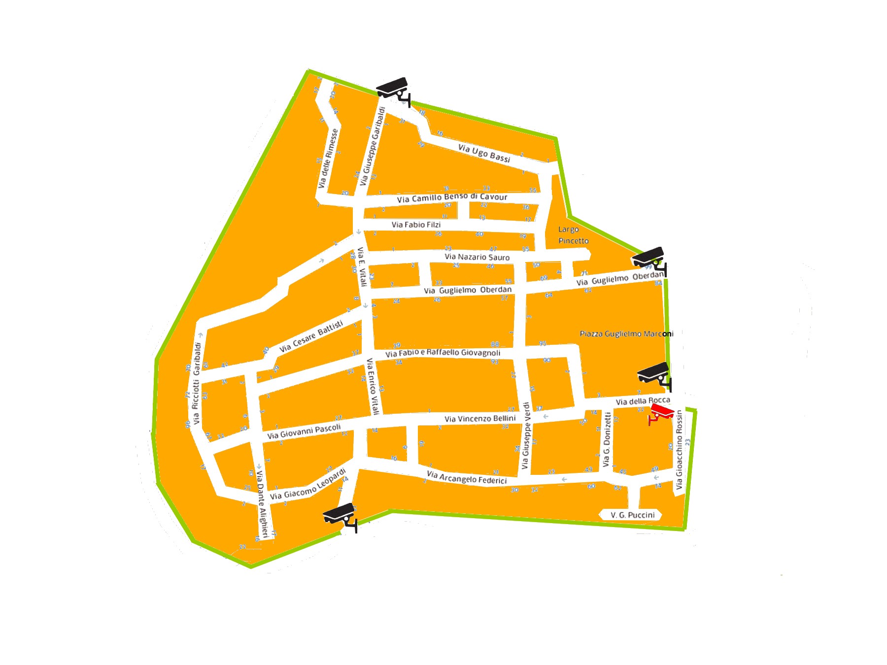 mappa zona delimitata dallo Ztl (centro storico)
